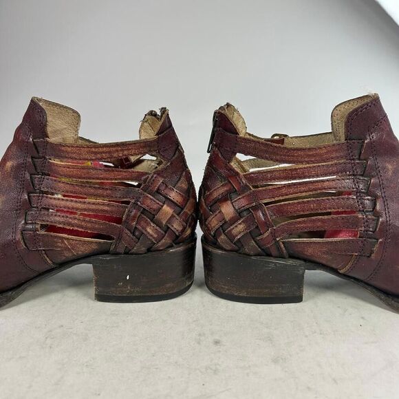 Freebird by Steven Slate Women's Ankle Booties US 8 Brown Distressed Strappy - Picture 8 of 10